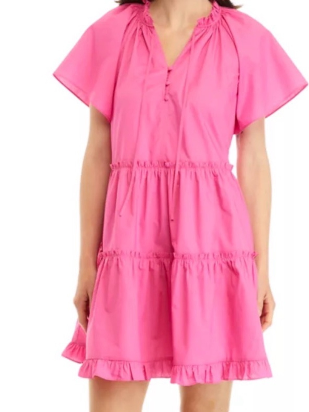 Philosophy Hot Pink Tiered Dress NWT